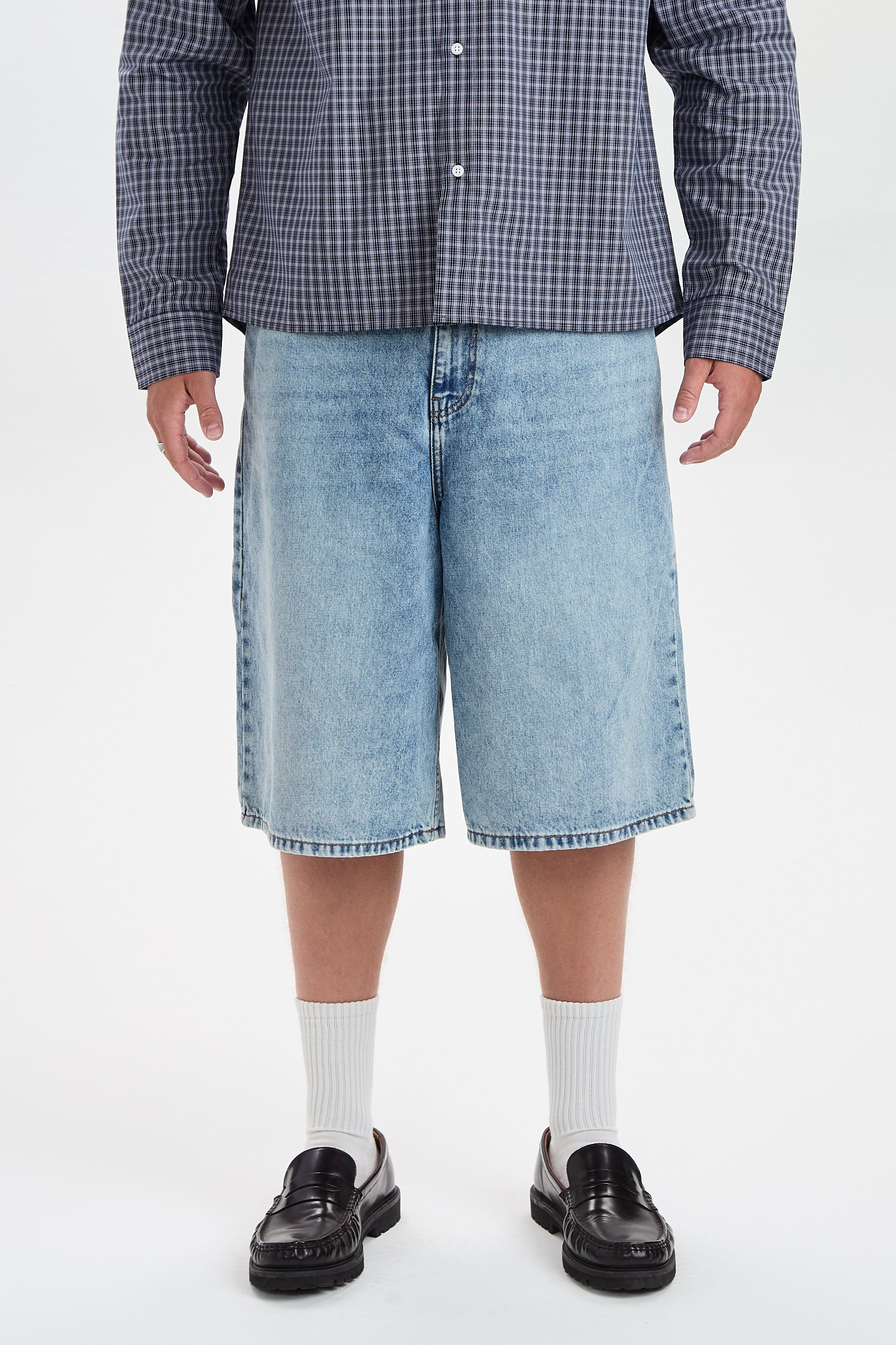 DXHarri Blå Wide Fit Denimshorts